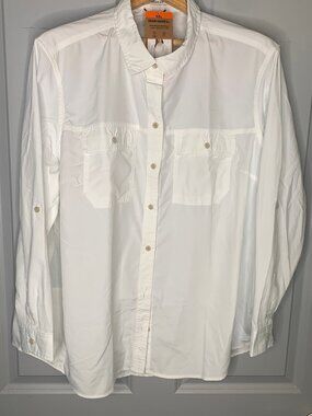 Eddie Bauer Mountain Ripstop, White, Long-Sleeve Top, Size XXL NWT